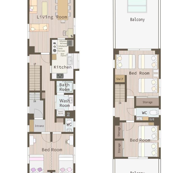 Asagayakita Apartment | HOTEL CtrlD ASAGAYA Spacious 130 Square Meter Apartment 4 Bedrooms 7 Beds 3 Minute Walk from JR Asagaya Station