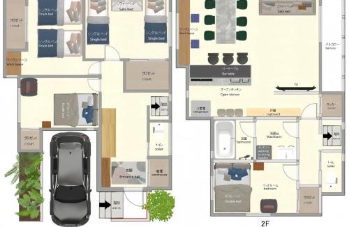 Higashiyotsugi Apartment | 4bedrooms big house&4Minute walk
