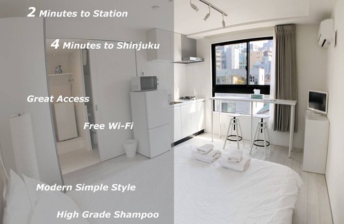 Nishi-Shinjuku Apartment | LA402 東京・新宿の新しく快適なお部屋。都内観光名所へのアクセスもしやすくとても便利です。