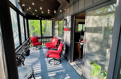 Kandiyohi County Cabin | Ruby's Red Door Retreat on Swenson Lake welcomes you to serenity