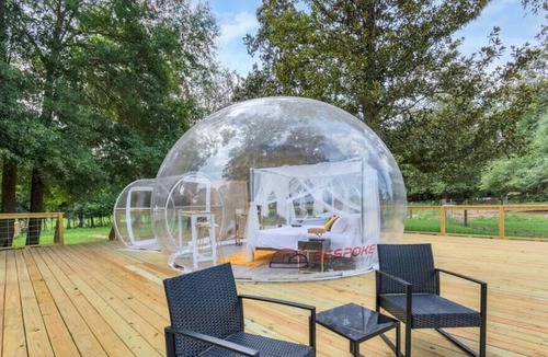 Cleveland RV Rental | Unique Bubble + Gorgeous Pool on a Ranchette