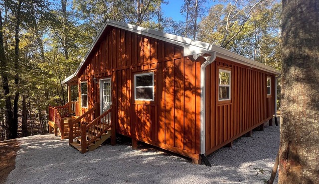 Peaceful 2BR cabin between Montgomery & Troy, AL with trails and stocked pond in Ramer