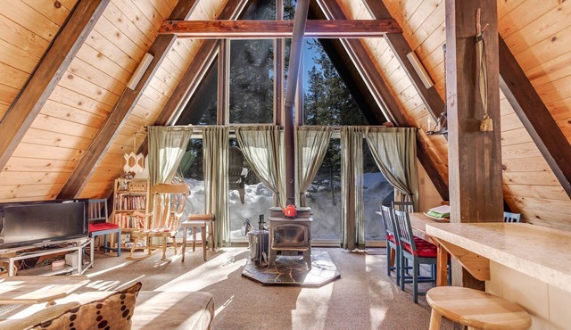 Popular A-Frame Cabin with Deck & Views VH 216 by Bear Valley Vacation Rentals in Bear Valley