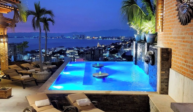 Spacious 10 - 15-Bedroom Villa with Stunning Views in Puerto Vallarta
