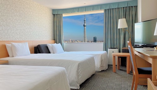 Twin Room with Sofa Bed, Non Smoking, Sky Tree View