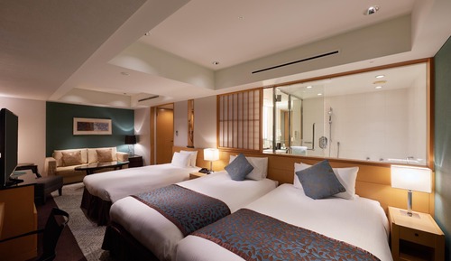 The Main Deluxe Twin Room With 1 Extra Bed(For 3 People)(Bathroom With A Washing Area) Non Smoking