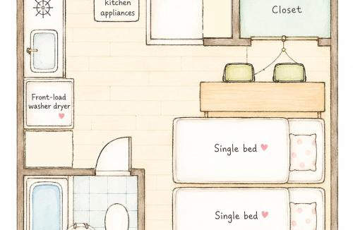 Ikejiri Apartment | Quiet Oasis 1 Stop 2 mins to Shibuya comfortable room Washer Dryer High-Speed Wi-Fi