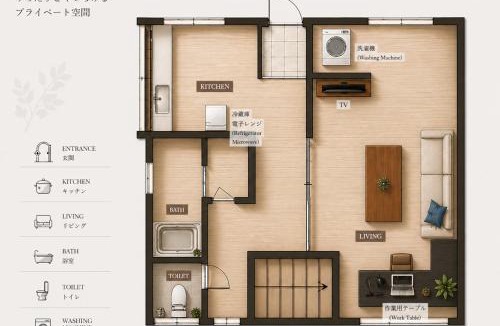 Edogawa Apartment | 一棟貸切宿, 東京一之江ハウス6名定員, 秋葉原19分,新宿30分,wifi有, ディズニータクシー20分3000円,駐車場ありません